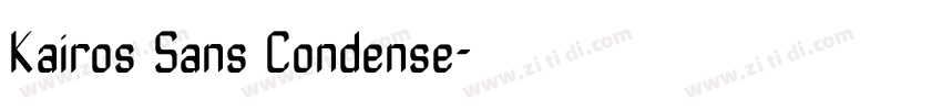 Kairos Sans Condense字体转换